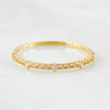 Anillo Lineal Esferas 1.15gr / T8 1/4 / Oro Amarillo 18K *