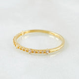 Anillo Lineal Esferas 1.15gr / T8 1/4 / Oro Amarillo 18K *