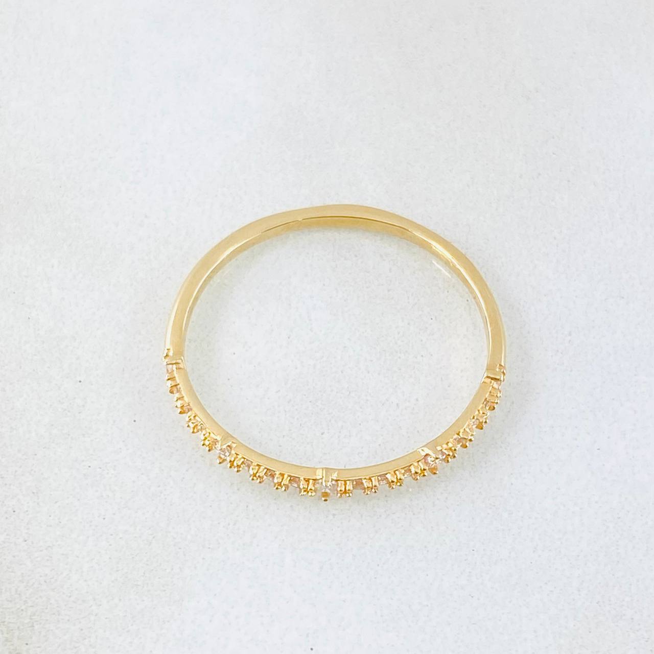 Anillo Lineal Esferas 1.15gr / T8 1/4 / Oro Amarillo 18K *