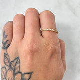 Anillo Lineal Esferas 1.15gr / T8 1/4 / Oro Amarillo 18K *