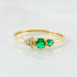 Anillo Solitario Flores Delicadas 1.05gr / T6 3/4 / Oro Amarillo 18K ©