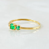 Anillo Solitario Flores Delicadas 1.05gr / T6 3/4 / Oro Amarillo 18K ©