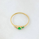Anillo Solitario Flores Delicadas 1.05gr / T6 3/4 / Oro Amarillo 18K ©