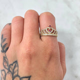 Anillo Corazon Tupido 3.3gr / T6 3/4 / Oro Amarillo 18K *