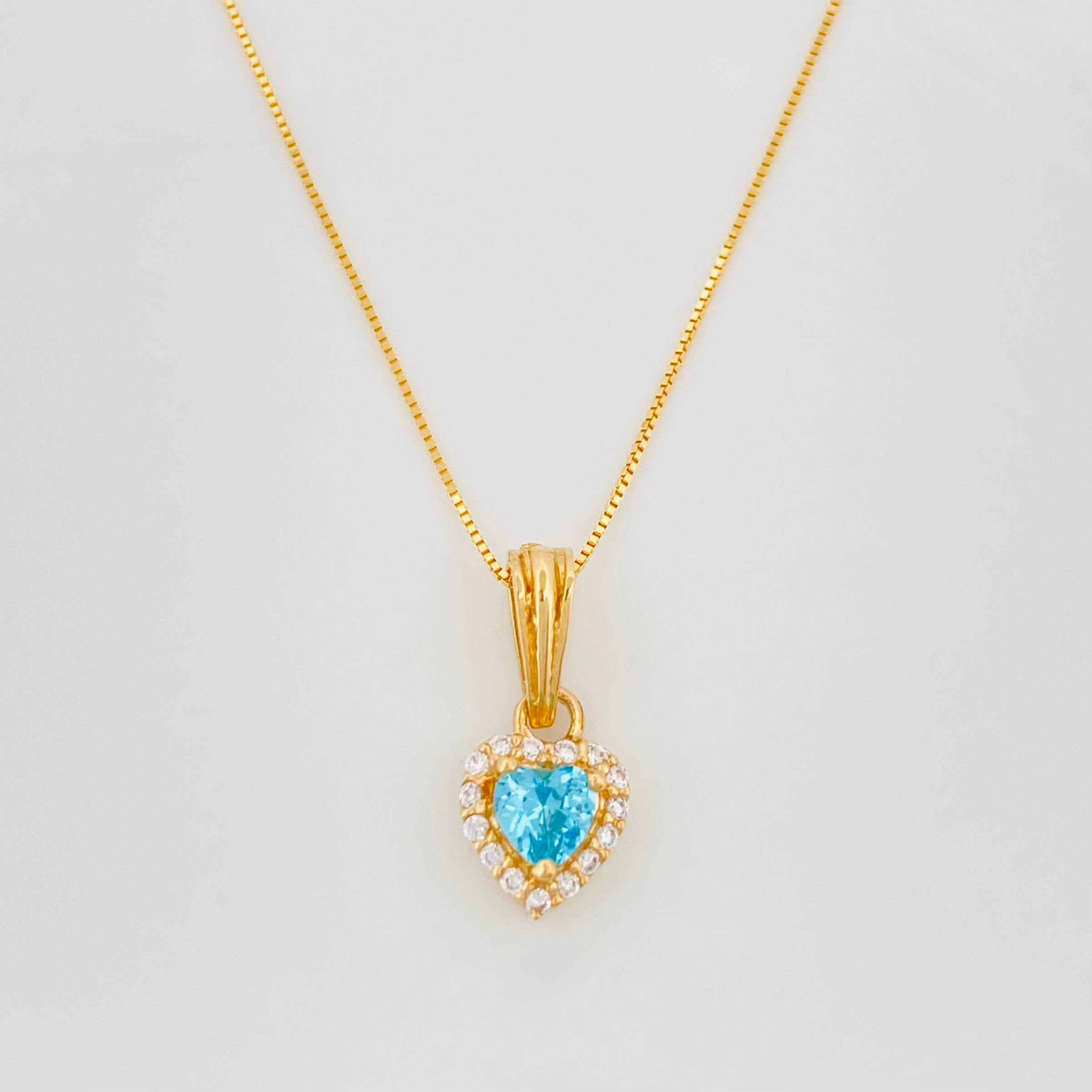 Set Cadena Veneciana + Dije Corazon / 2g / 20 in Oro Amarillo 18K