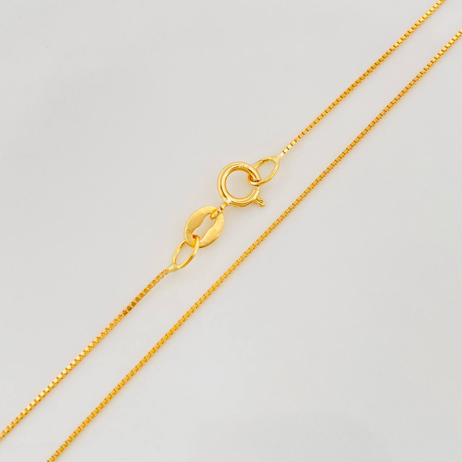 Set Cadena Veneciana + Dije Lagrima Halo / 2.2g / 20 in Oro Amarillo 18K