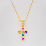 Venetian Chain Set + Cross Pendant / 2.05g / 20 in 18K Yellow Gold