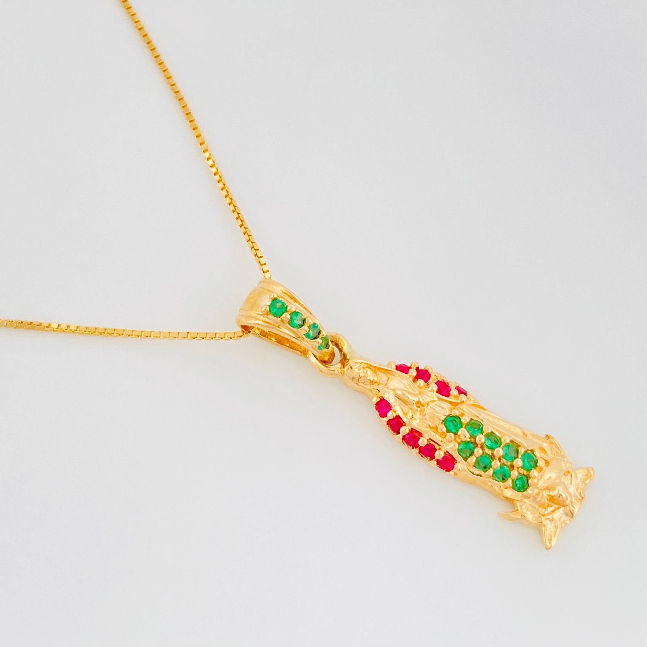 Set Cadena Veneciana + Dije Virgen Guadalupe / 2.4g / 20 in Oro Amarillo 18K