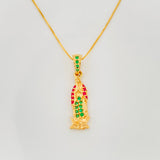 Set Cadena Veneciana + Dije Virgen Guadalupe / 2.4g / 20 in Oro Amarillo 18K
