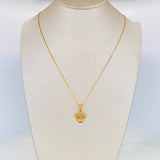 Set Cadena Veneciana + Dije Corona / 2.25g / 20 in Oro Amarillo 18K