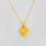 Venetian Chain + Heart Pendant / 1.85g / 20 in 18K Yellow Gold