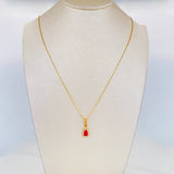 Set Cadena Veneciana + Dije Lagrima Halo / 2.2g / 20 in Oro Amarillo 18K