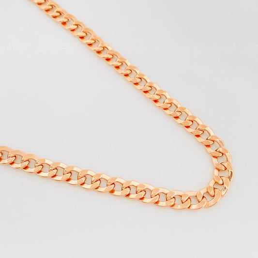 Cadena Cubana 7.25g / 24 in / 4.18mm Oro Rosa 18K