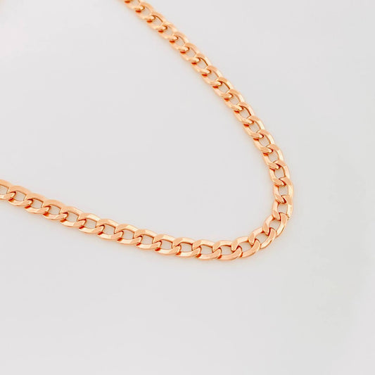 Cadena Cubana 4.4g / 24 in / 3.04mm Oro Rosa 18K