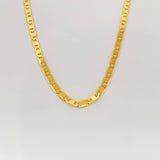 Cadena Escalera Plana 4.7g / 50cm / 2.47mm Oro Amarillo 18K