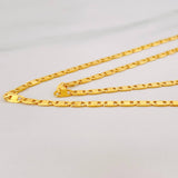 Cadena Escalera Plana 4.7g / 50cm / 2.47mm Oro Amarillo 18K