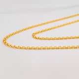 Cadena China 3.3g / 50cm / 1.46mm Oro Amarillo 18K