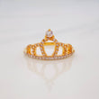 Anillo Corona 1.95g / T7 Dos Oros Amarillo Blanco 18K