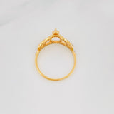 Anillo Corona 1.95g / T7 Dos Oros Amarillo Blanco 18K