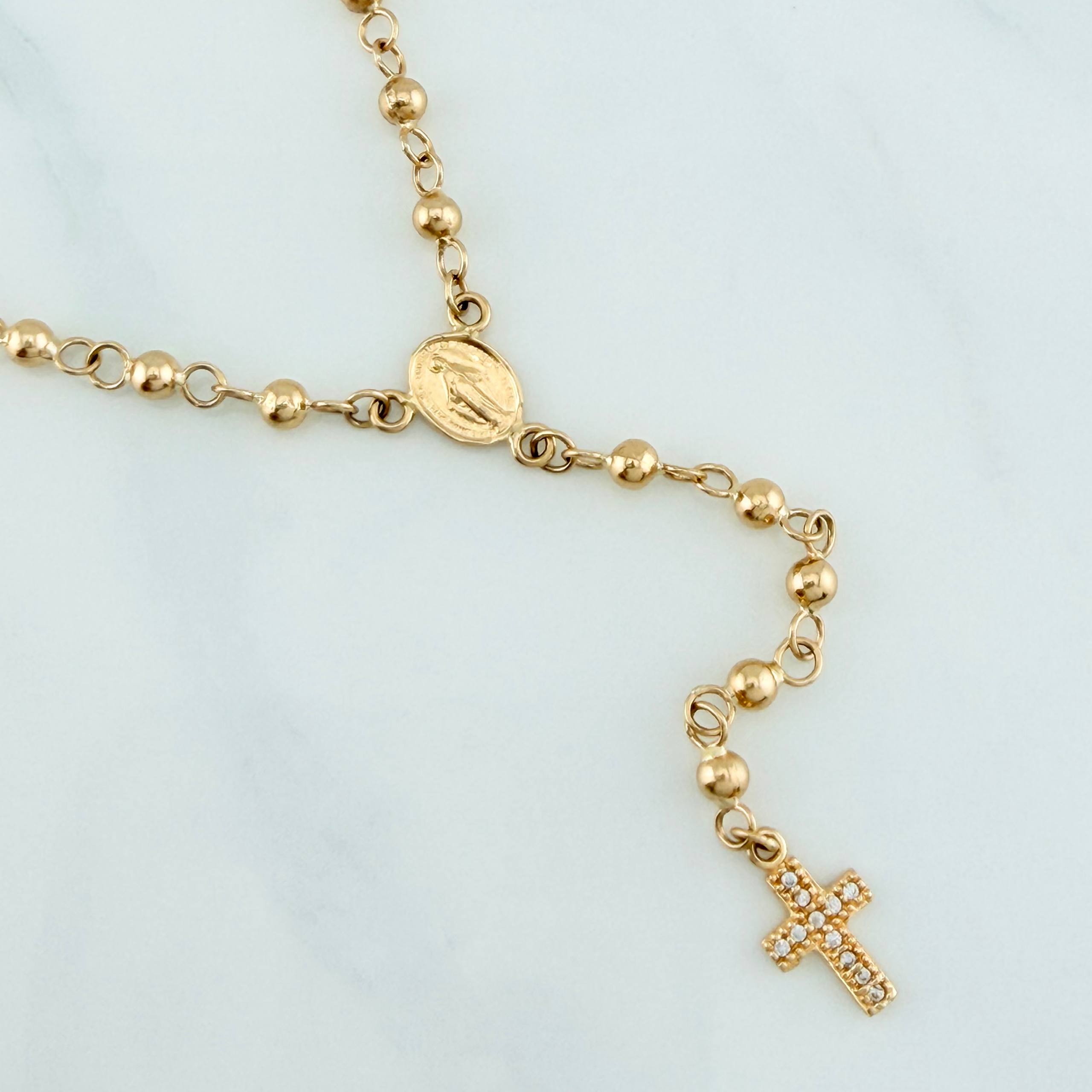 Miraculous Virgin Rosary 6.45 g / 18 1/4 in / 4mm-3 mm 18K Yellow Gold