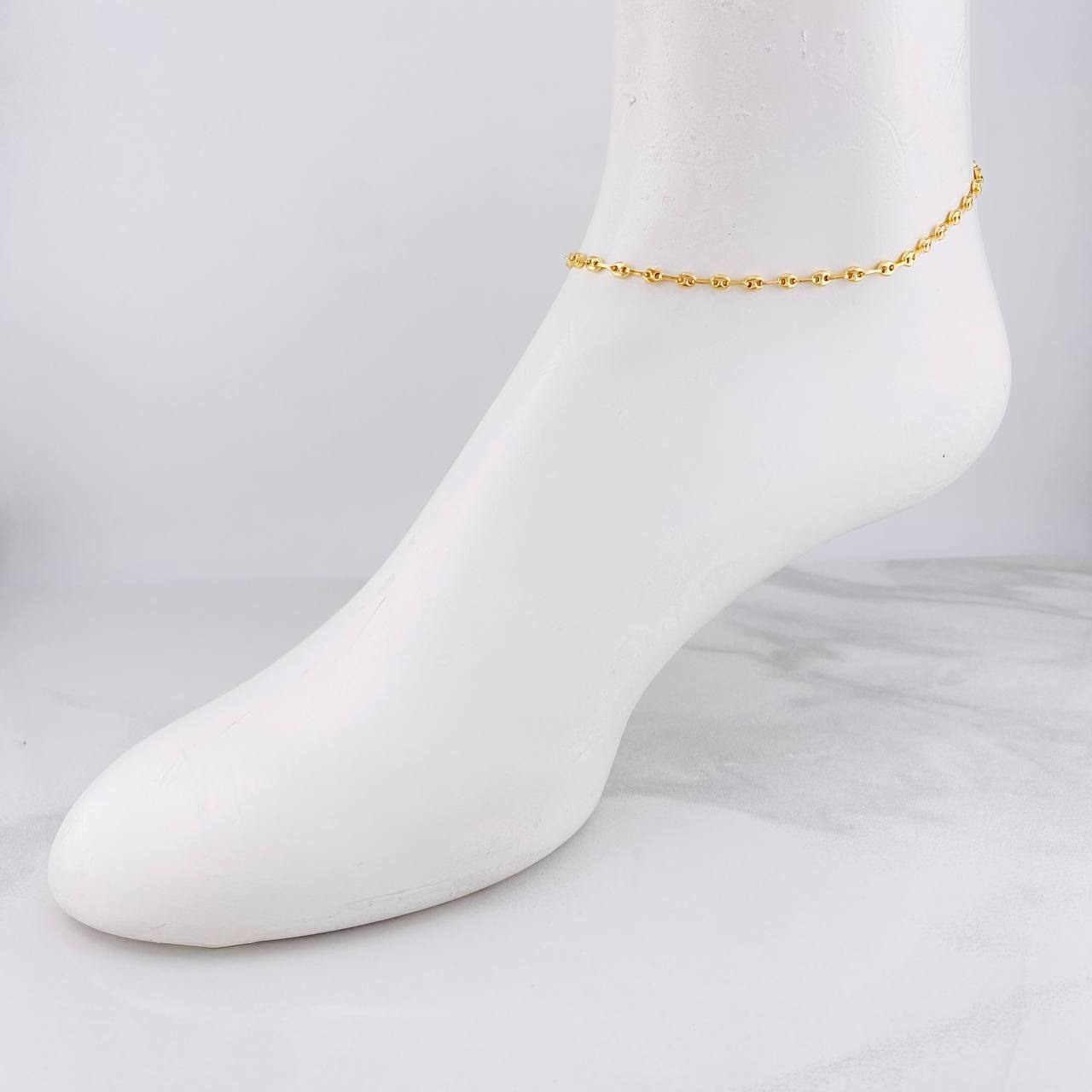 Tobillera GC 2.65g / 9 3/4 in / 3.2mm Oro Amarillo 18K