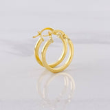 Dotted Hoop Earrings 1.4g / 3/4 in 18K Yellow Gold