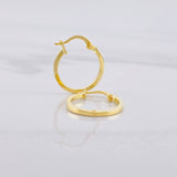 Candongas Lisas 1.15g / 3/4 in Oro Amarillo 18K