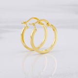 Candongas Lisas 1.15g / 3/4 in Oro Amarillo 18K