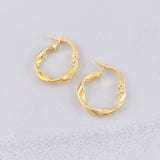 Candongas Asby 1.2g / 3/4 in Oro Amarillo 18K
