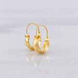 Hoop Earrings Ash 0.6g / 1/2 in Yellow Gold 18K