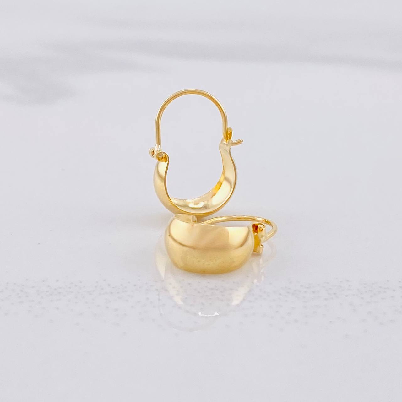 Hoop Earrings Ash 0.6g / 1/2 in Yellow Gold 18K