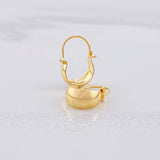Hoop Earrings Ash 0.6g / 1/2 in Yellow Gold 18K