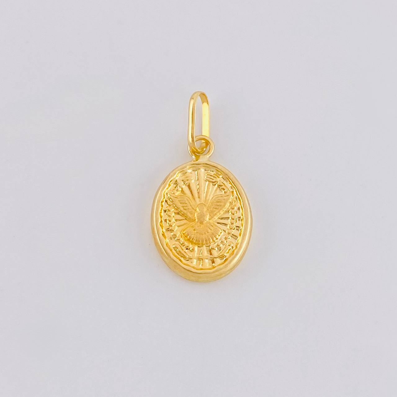 Dije Espíritu Santo Mate 0.6g / 3/4 in Oro Amarillo 18K