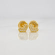 Stud Earrings Heart 0.6g / in / 5.57mm Yellow Gold 18K