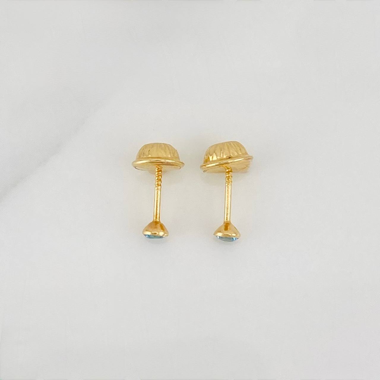 Stud Earrings Bezel 0.35g / in / 2.78mm Yellow Gold 18K