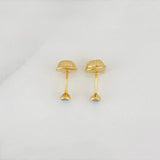 Stud Earrings Bezel 0.35g / in / 2.78mm Yellow Gold 18K