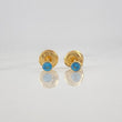 Stud Earrings Bezel 0.35g / in / 2.78mm Yellow Gold 18K