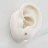 Stud Earrings Bezel 0.35g / in / 2.78mm Yellow Gold 18K