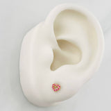 Stud Earrings Heart 0.55g / in / 4.89mm Yellow Gold 18K