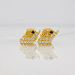 Stud Earrings Elephant 0.9g / in / 8.78mm Yellow Gold 18K