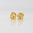 Stud Earrings Heart 0.6g / in / 4.79mm Yellow Gold 18K