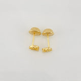 Stud Earrings Heart 0.6g / in / 4.79mm Yellow Gold 18K