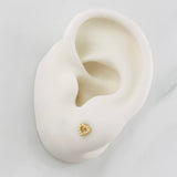 Stud Earrings Heart 0.6g / in / 4.79mm Yellow Gold 18K