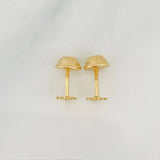 Stud Earrings Corona 0.45g / in / 3.72mm Yellow Gold 18K
