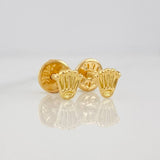 Stud Earrings Corona 0.45g / in / 3.72mm Yellow Gold 18K