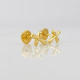 Stud Earrings Cruz 0.5g / in / 5.64mm Yellow Gold 18K