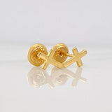 Stud Earrings Cruz 0.7g / in / 5.24mm Yellow Gold 18K