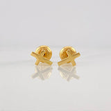 Stud Earrings Cruz 0.7g / in / 5.24mm Yellow Gold 18K