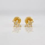 Stud Earrings Cruz 1.05g / in / 7.72mm Yellow Gold 18K