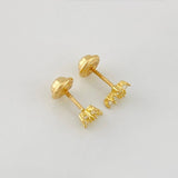 Stud Earrings Cruz 1.05g / in / 7.72mm Yellow Gold 18K